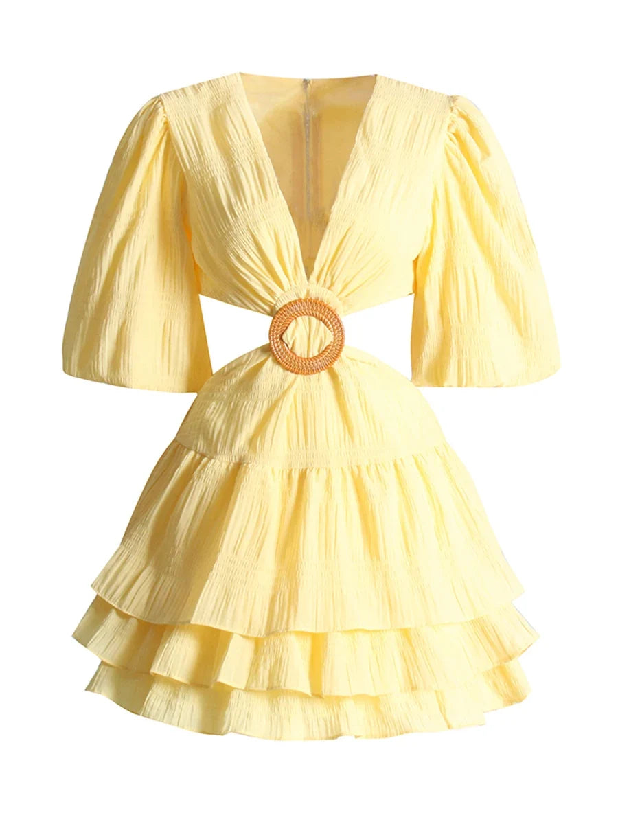 The Amora Lantern-Sleeve Dress from the Lavishly Me Edit at Lavishly Me
