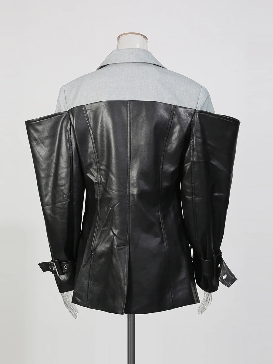 The Milan Colorblock Leather Jacket from the Lavishly Me Edit at Lavishly Me