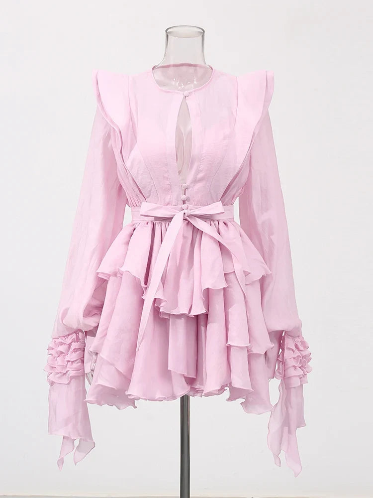 The Vienna Lace-Up Waist Dress from the Soft & Sophisticated at Lavishly Me