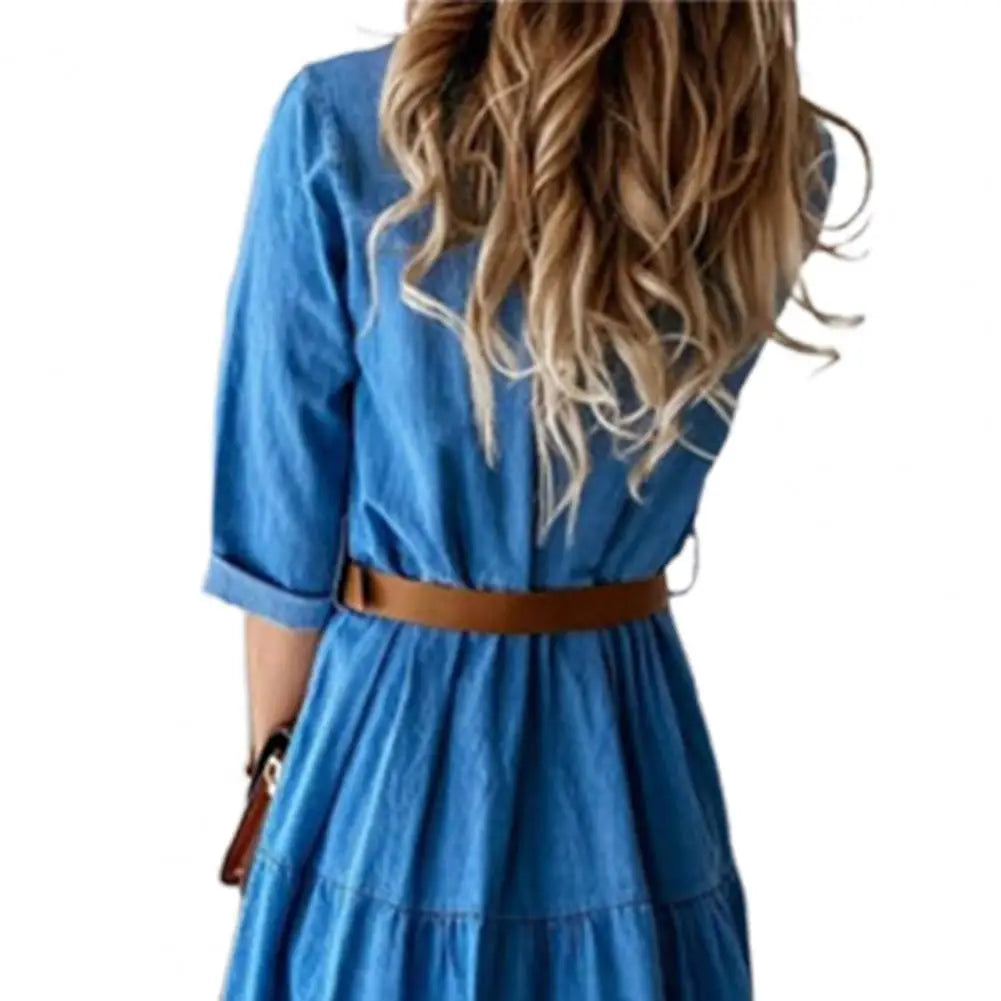 The Portofino Belted Denim Dress from the Lavishly Me Edit at Lavishly Me