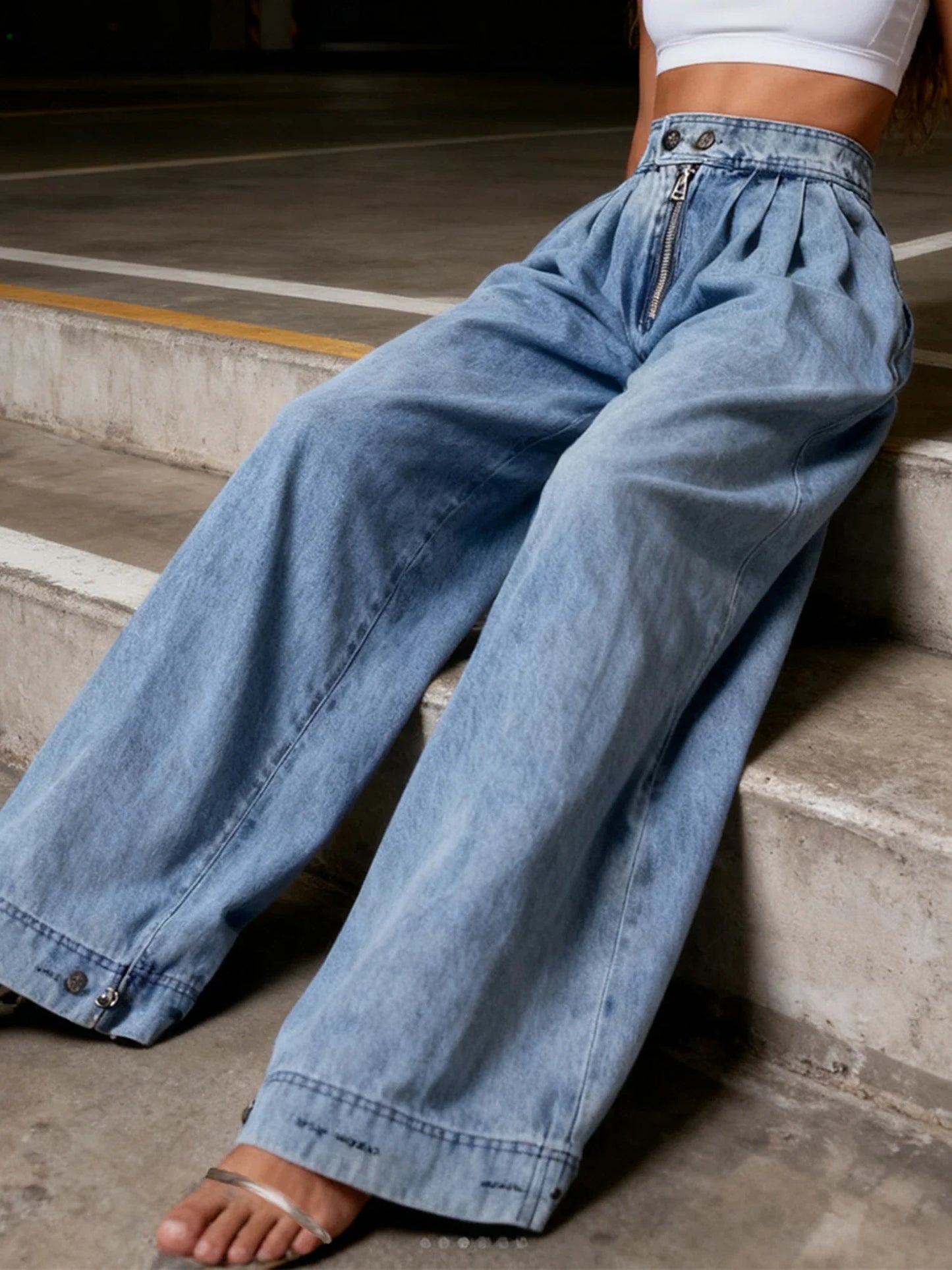 The Uptown Harem Denim Trousers