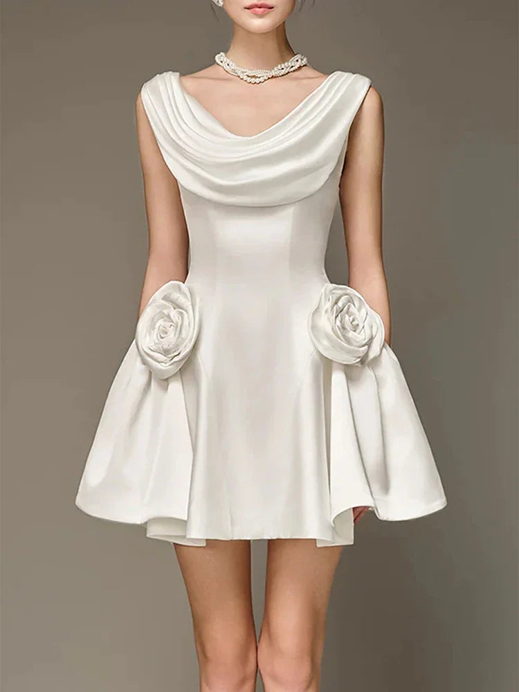The Élodie Appliqué Mini Dress from the After Dark at Lavishly Me