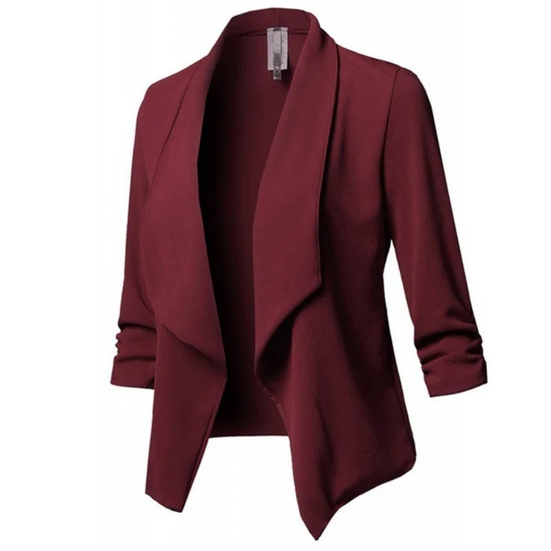The Arden Ruched Asymmetrical Blazer from the Boss Energy at Lavishly Me