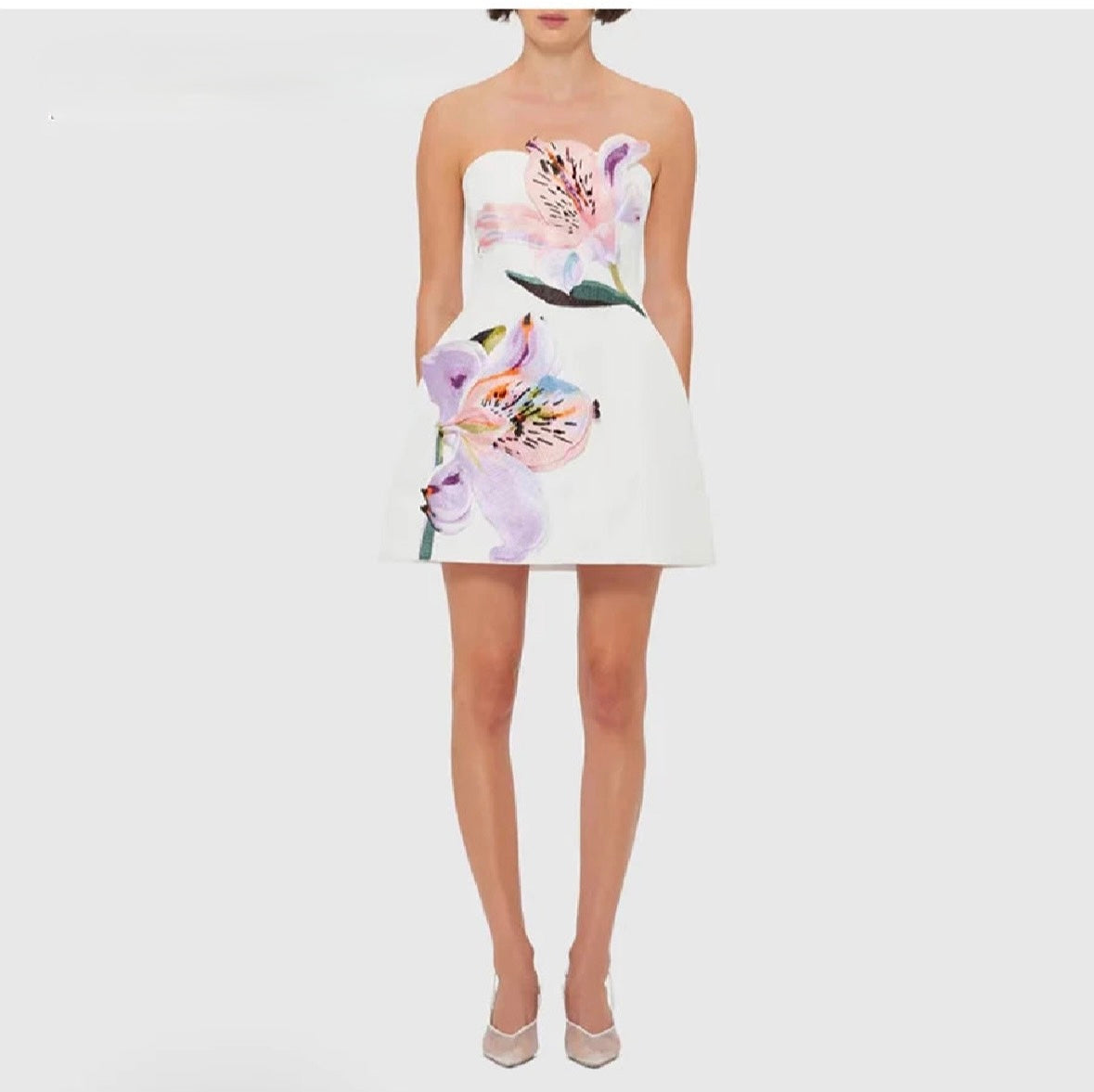 The Amara Appliqué Mini Dress
