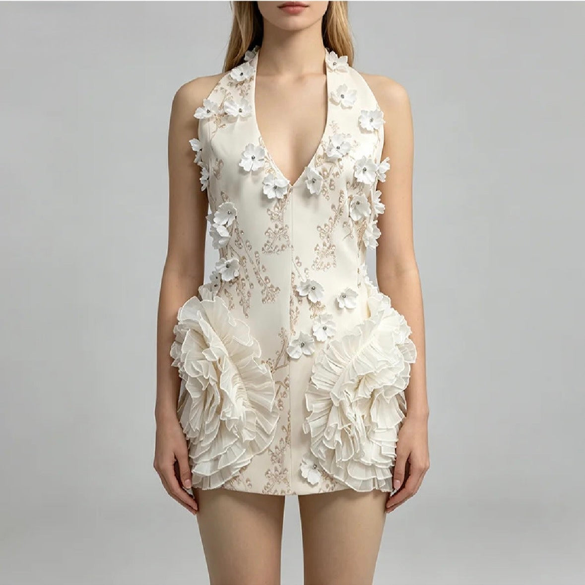 The Isla Floral Halter Dress from the Soft & Sophisticated at Lavishly Me