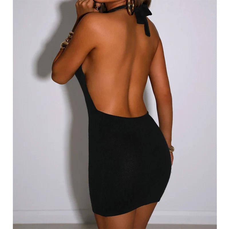 The Noir Halo Mini Dress from the After Dark at Lavishly Me