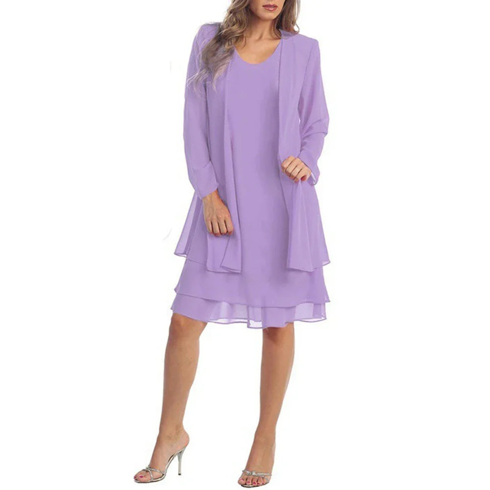 The Florence Chiffon Layered Dress Set from the Soft & Sophisticated at Lavishly Me