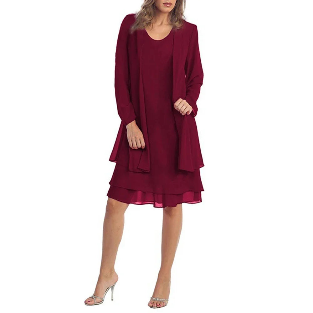 The Florence Chiffon Layered Dress Set from the Soft & Sophisticated at Lavishly Me