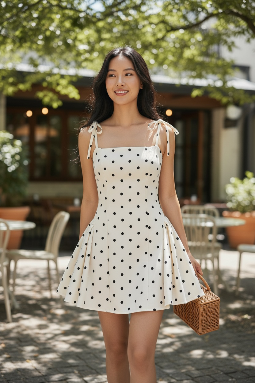 The Camille Lace-Up Mini Dress