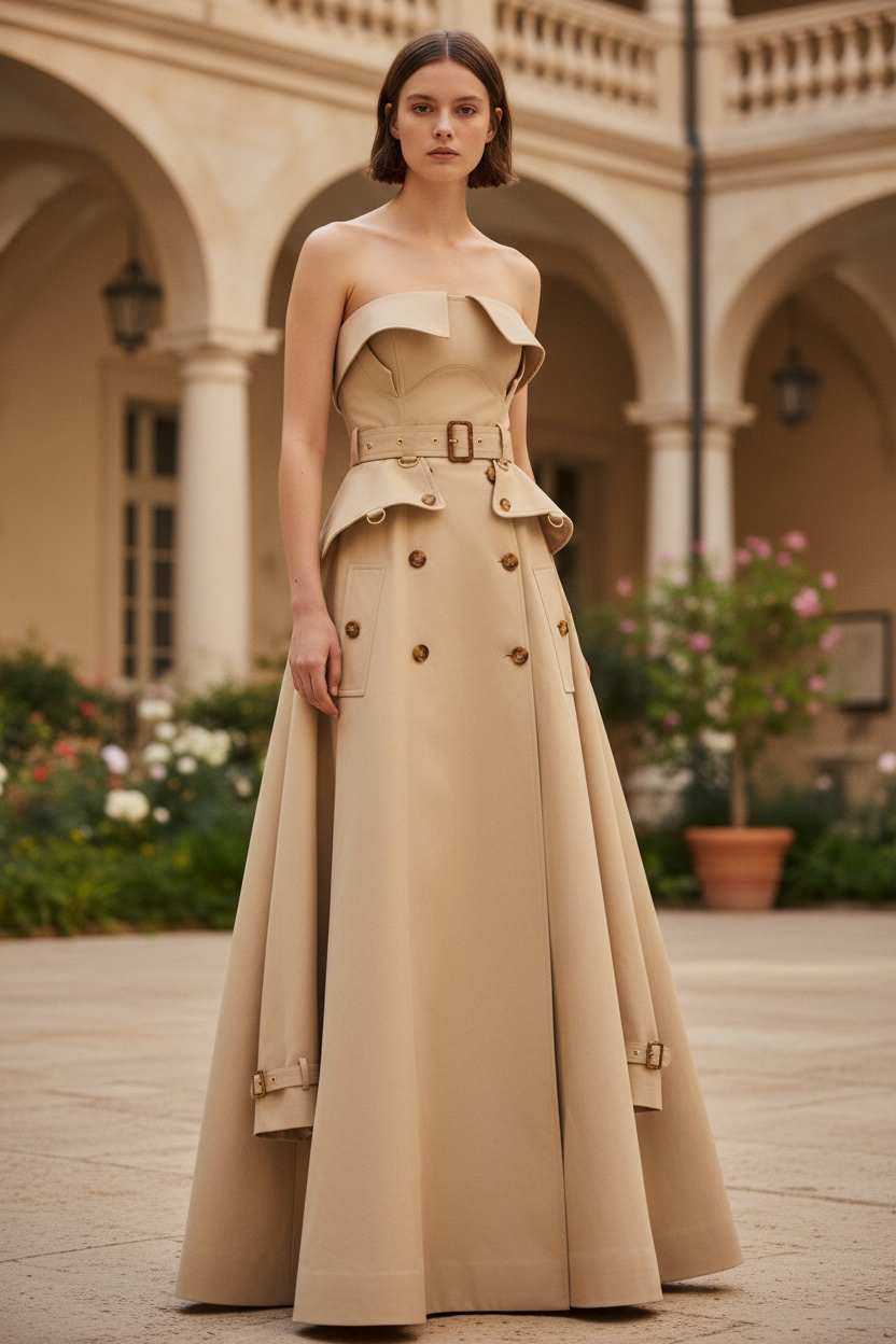 The Belmont Strapless Midi Dress