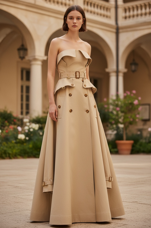 The Belmont Strapless Midi Dress