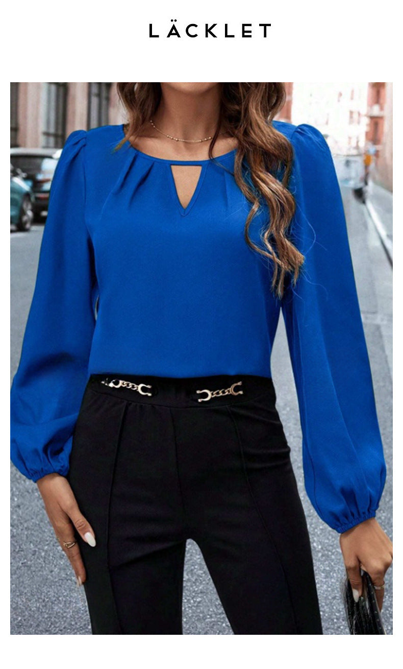 The Camille Pleated Satin Blouse from the Lavishly Me Edit at Lavishly Me