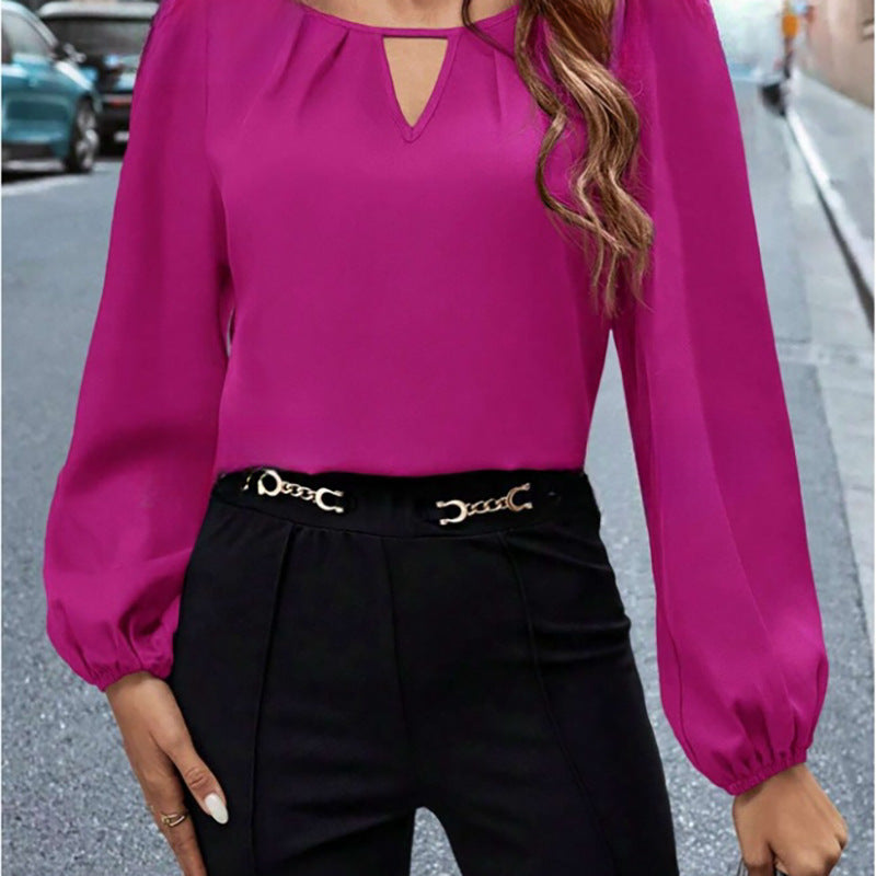 The Camille Pleated Satin Blouse from the Lavishly Me Edit at Lavishly Me