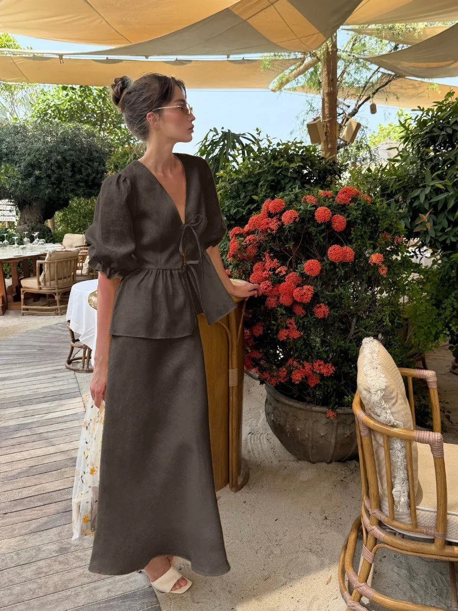 The Savannah Cotton Skirt Set from the Everyday Luxe at Lavishly Me