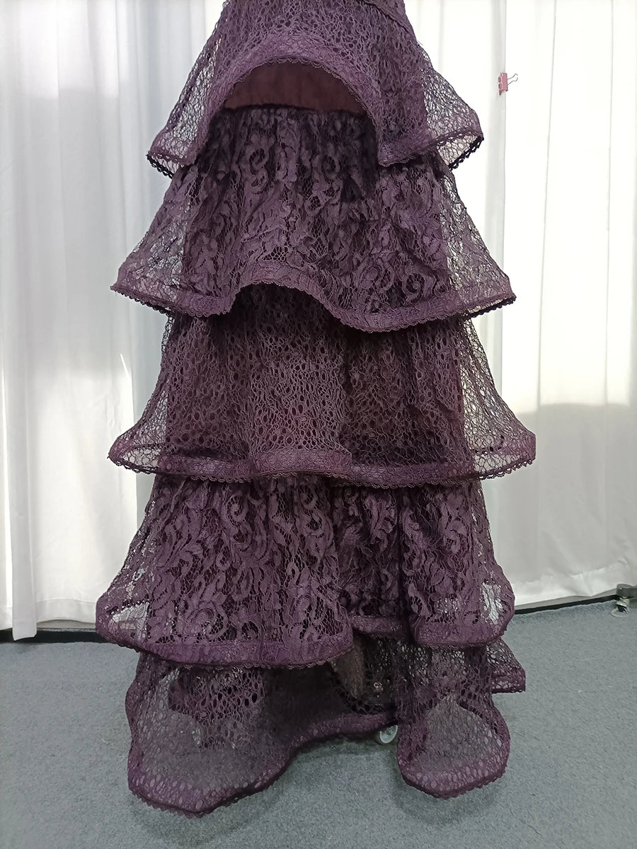 The Alessandra Lace Ruffle Maxi Dress from the Soft & Sophisticated at Lavishly Me