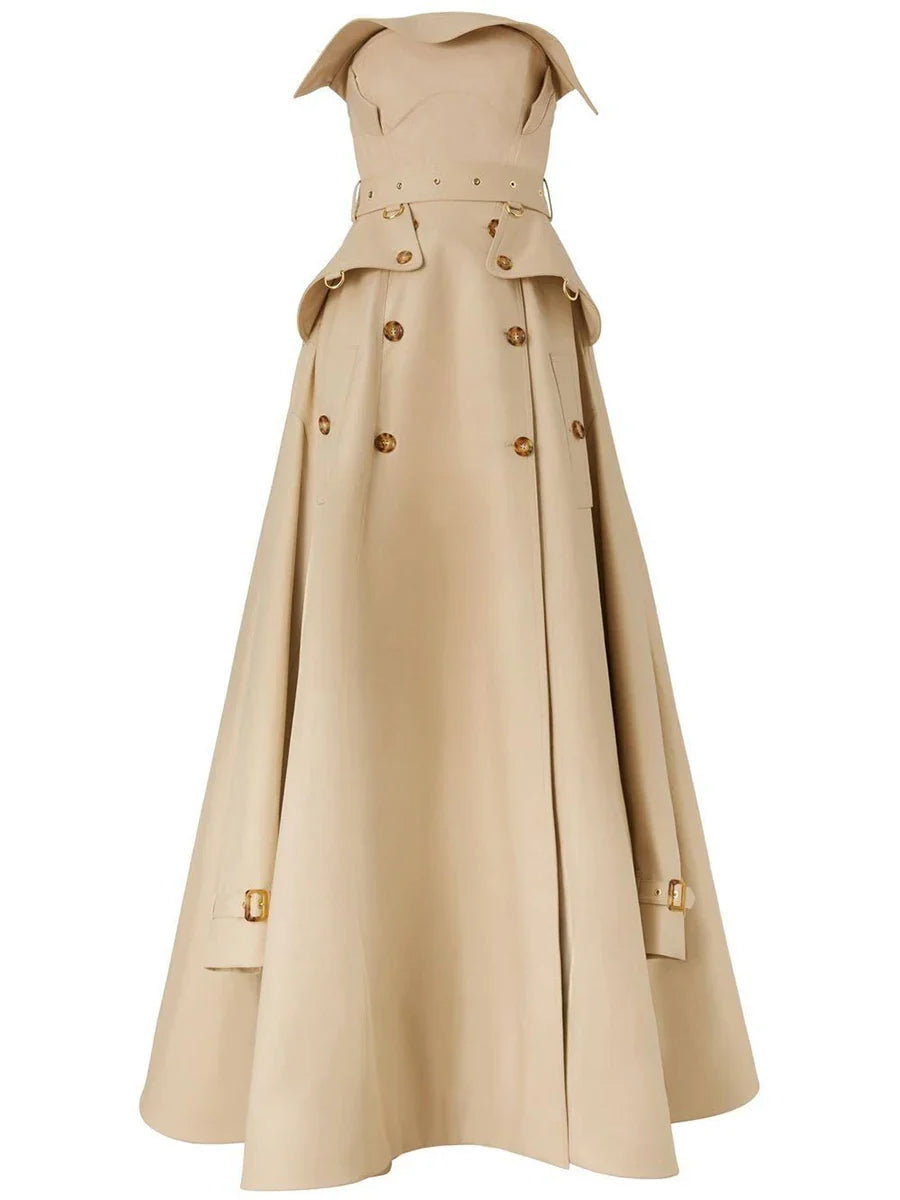 The Belmont Strapless Midi Dress