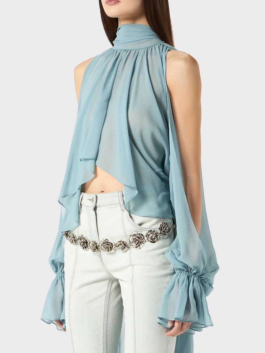 The Sable Minimalist Off-Shoulder Blouse from the After Dark at Lavishly Me