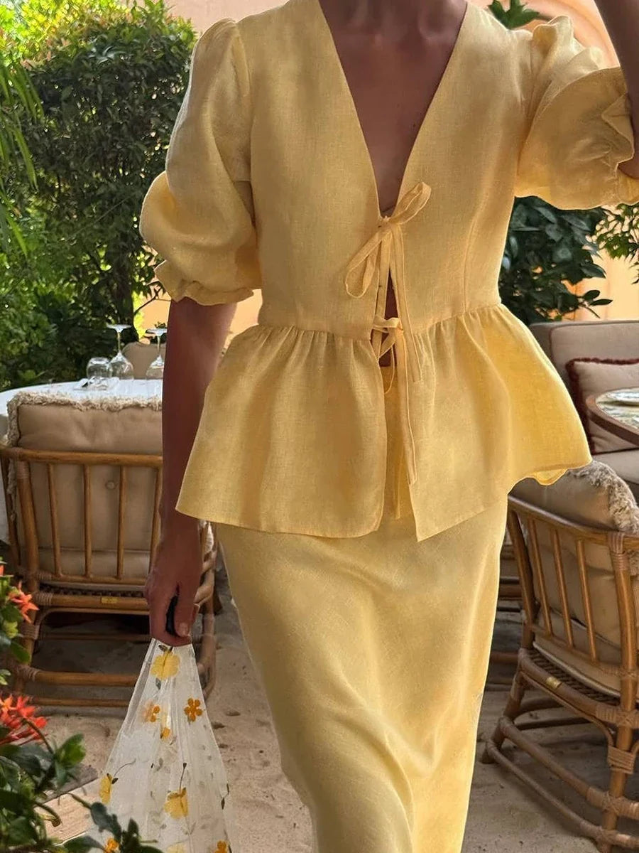 The Savannah Cotton Skirt Set from the Everyday Luxe at Lavishly Me