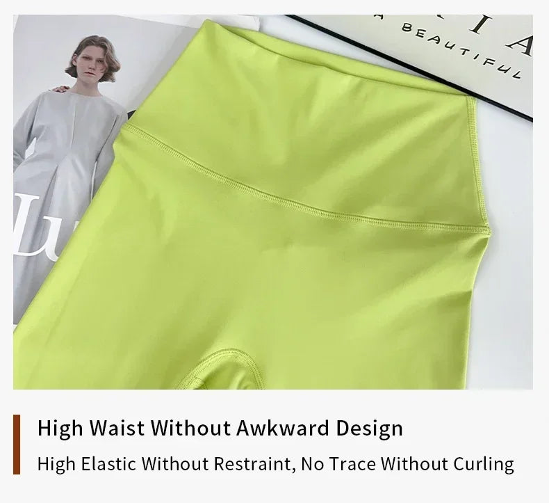 Hot Sale Fitness Female Leggings Running Pants Naked feeling Leggings High Waist Push Up Sport Women Fitness Running Yoga Pants