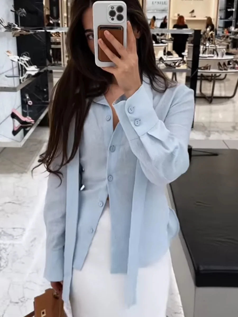 The Valencia Tie-Waist Blouse