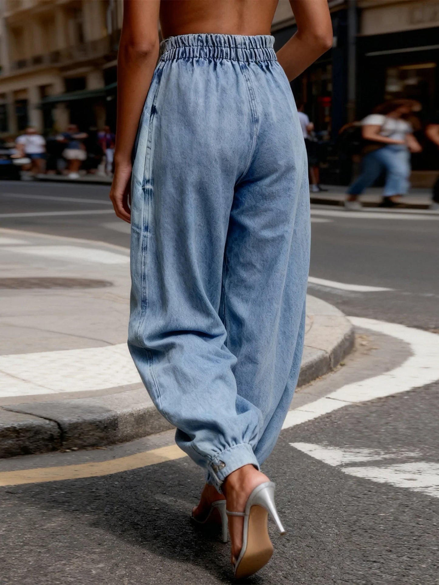 The Uptown Harem Denim Trousers