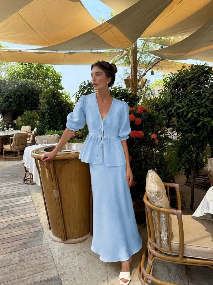The Savannah Cotton Skirt Set from the Everyday Luxe at Lavishly Me