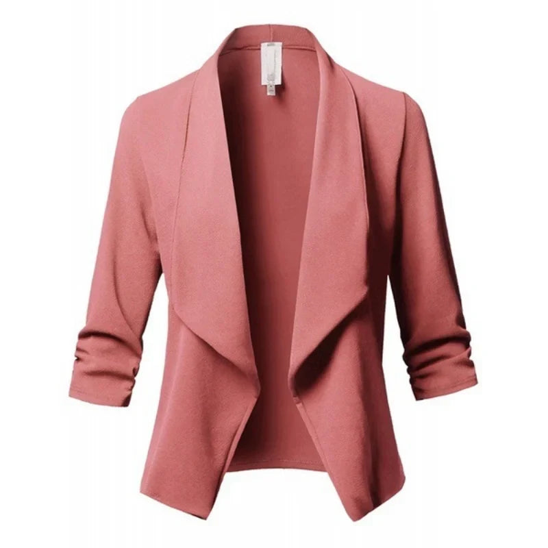 The Arden Ruched Asymmetrical Blazer from the Boss Energy at Lavishly Me
