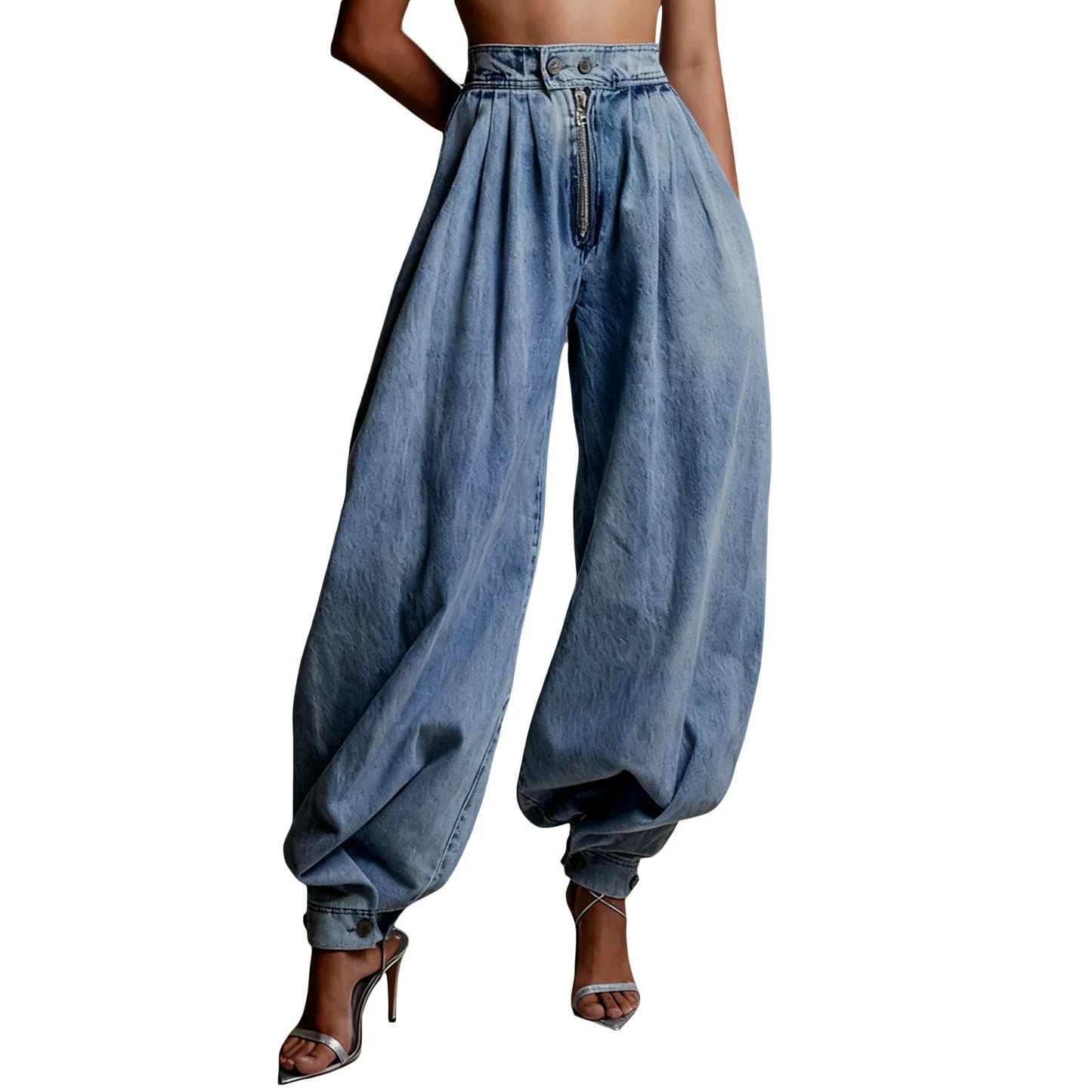 The Uptown Harem Denim Trousers