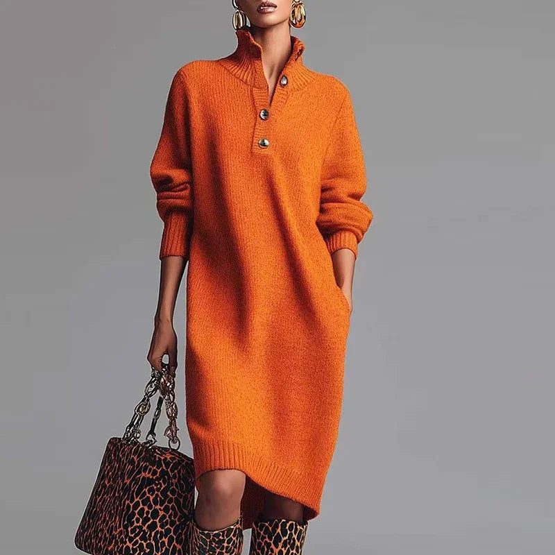 The Aspen Straight Knit Midi Dress from the Lavishly Me Edit at Lavishly Me
