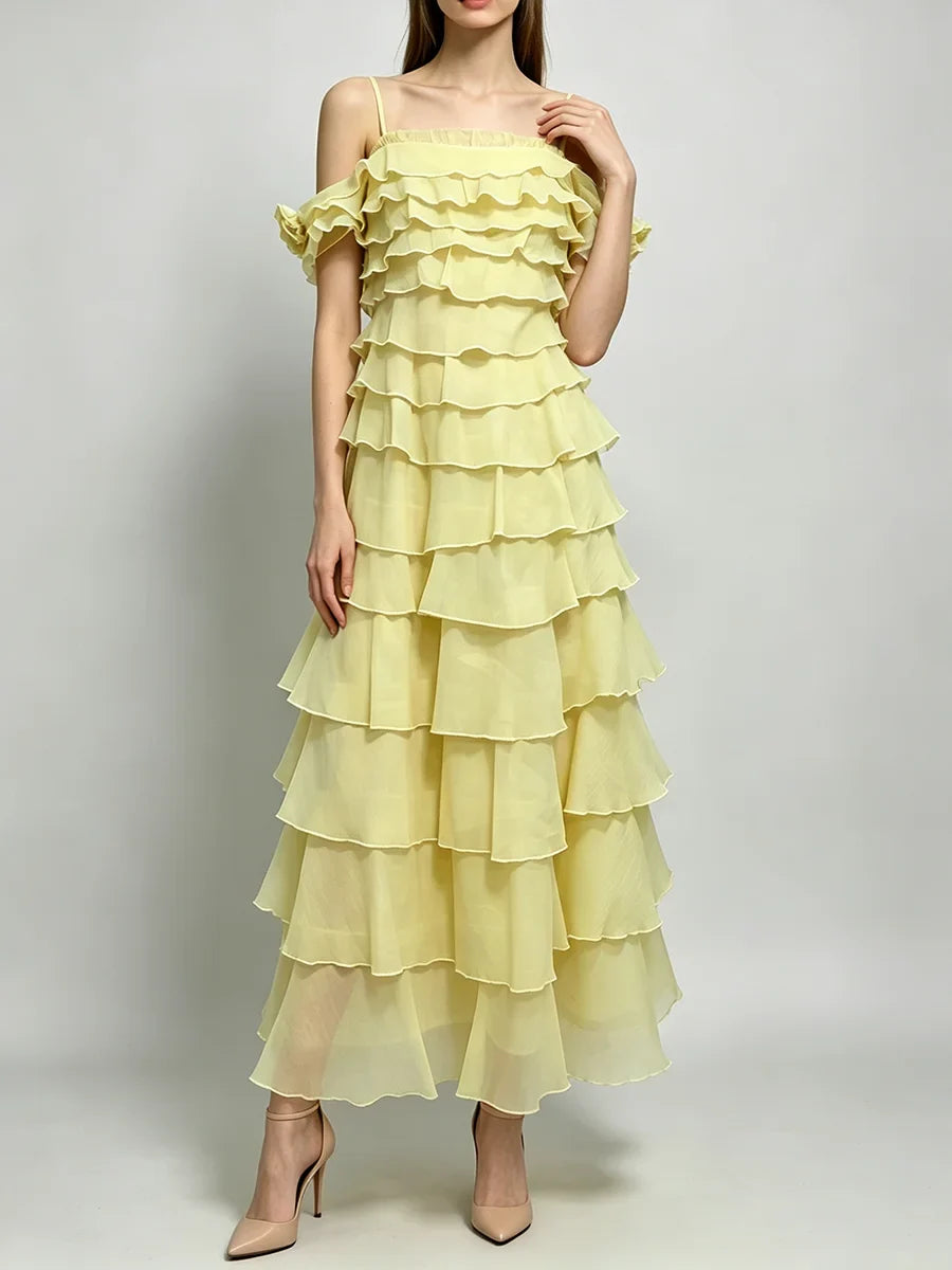The Marisol Ruffle Maxi Dress from the Soft & Sophisticated at Lavishly Me