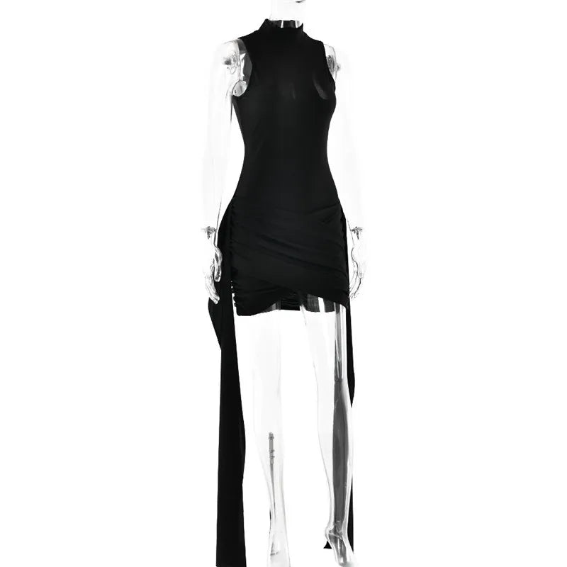The Sloane Ruched Turtleneck Mini from the After Dark at Lavishly Me