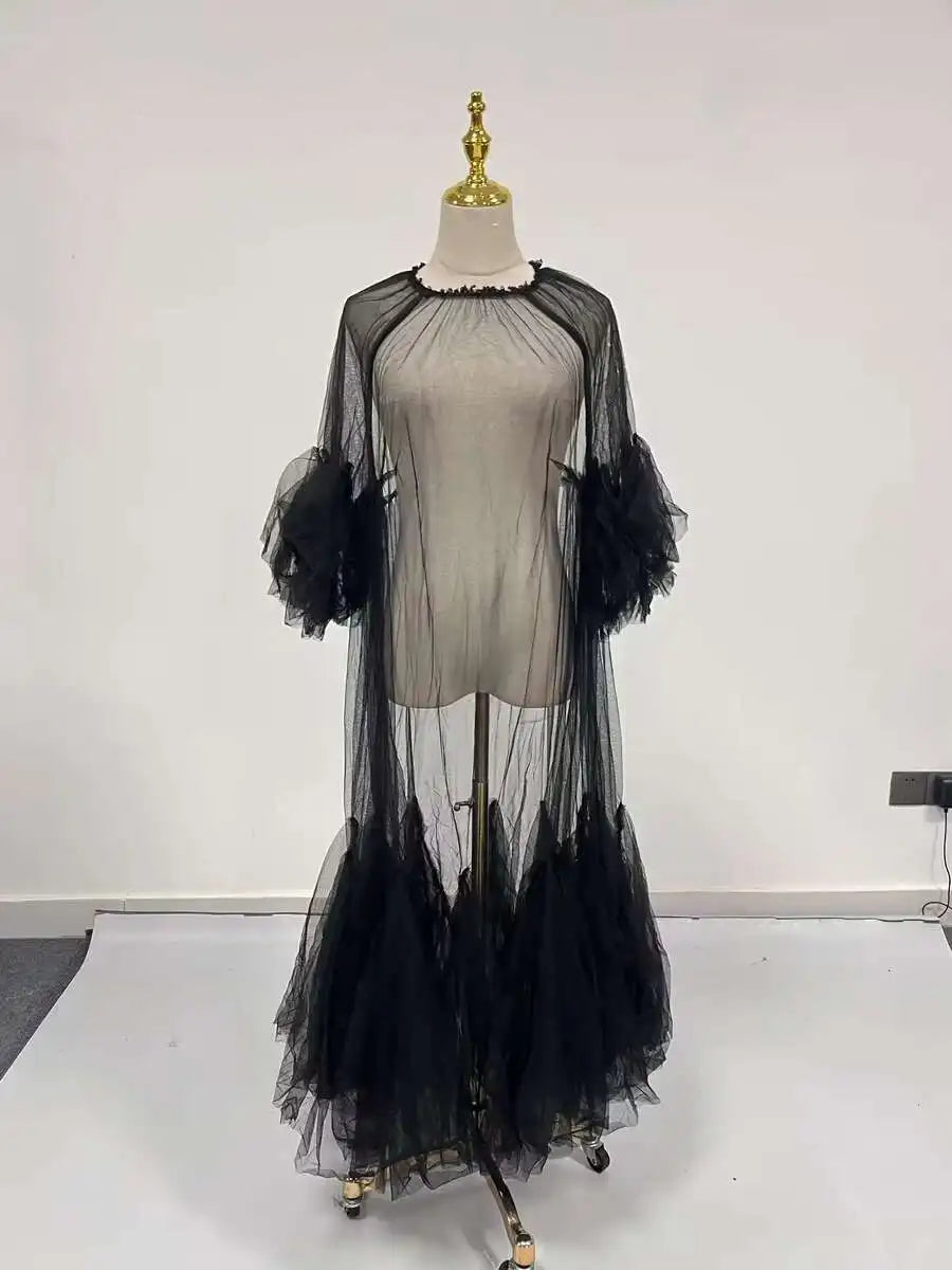 The Monaco Mesh Panel Maxi Dress from the After Dark at Lavishly Me