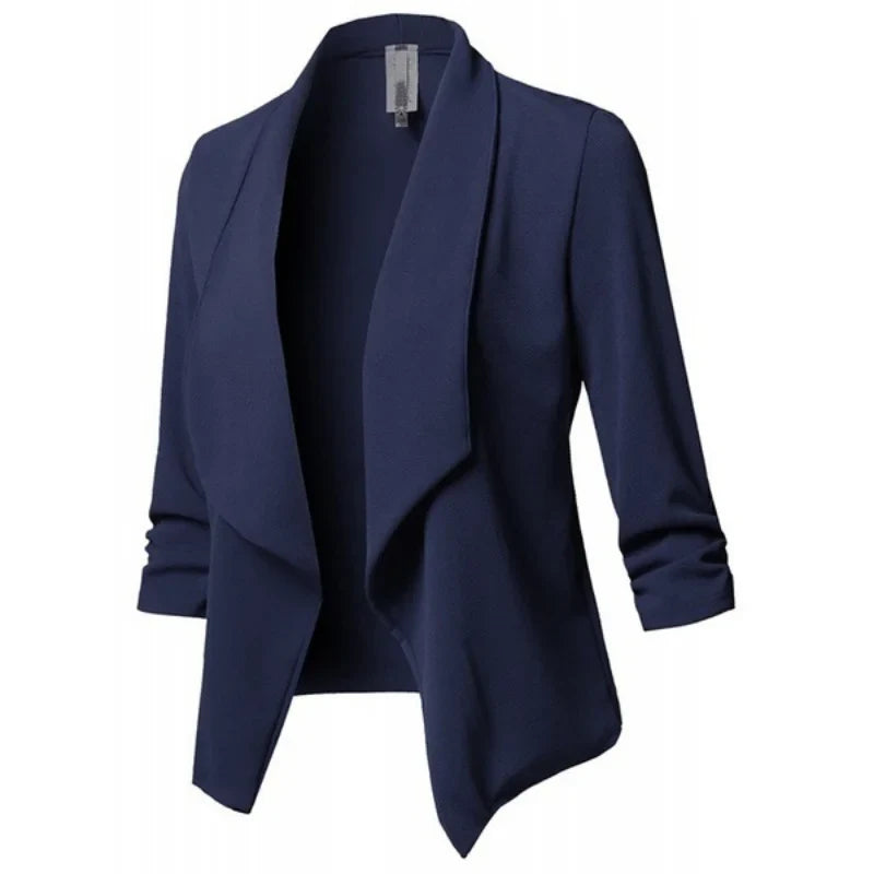 The Arden Ruched Asymmetrical Blazer from the Boss Energy at Lavishly Me