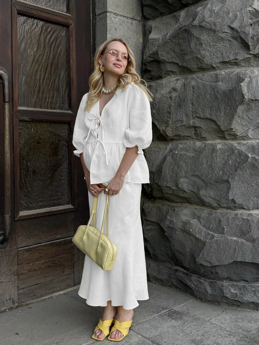 The Savannah Cotton Skirt Set from the Everyday Luxe at Lavishly Me