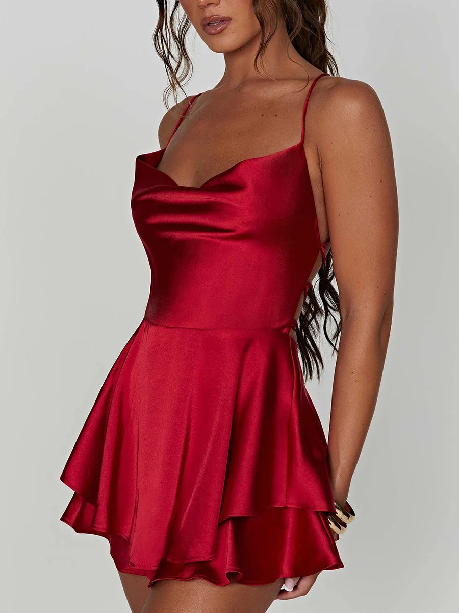 The Champagne Cowl-Neck Romper from the Soft & Sophisticated at Lavishly Me