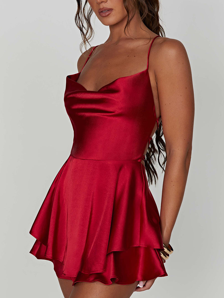 The Champagne Cowl-Neck Romper from the Soft & Sophisticated at Lavishly Me