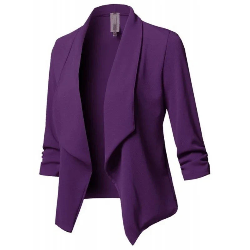 The Arden Ruched Asymmetrical Blazer from the Boss Energy at Lavishly Me
