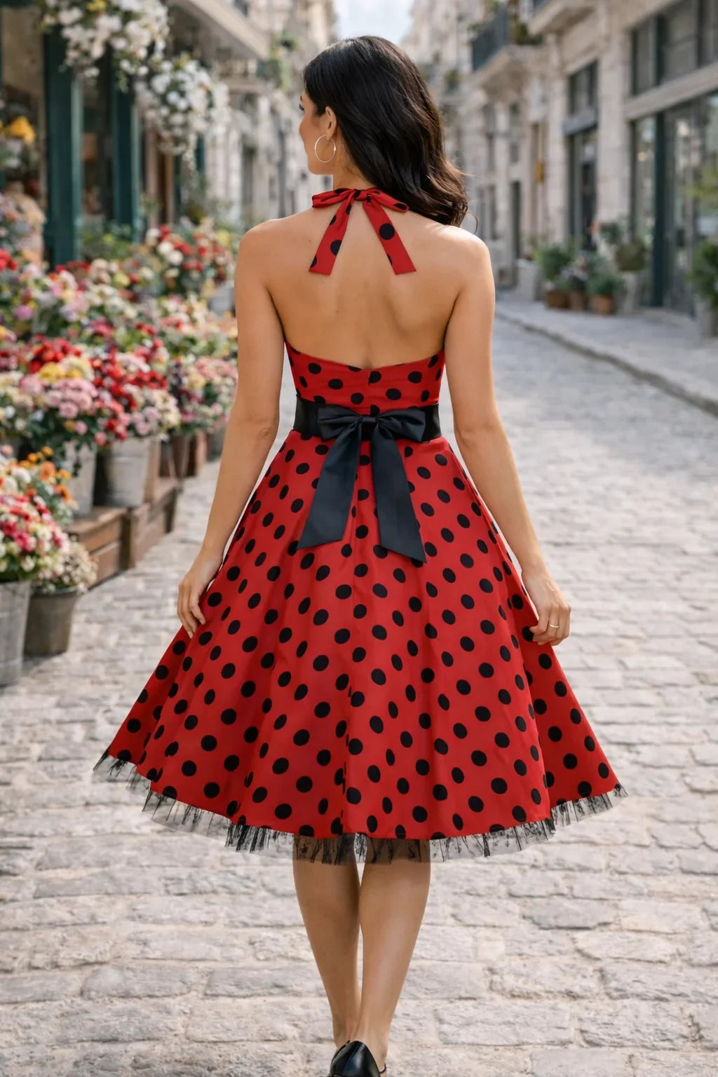 The Audrey Polka Dot Halter Dress from the Lavishly Me Edit at Lavishly Me