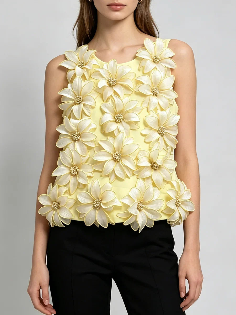 The Rosette Appliqué Zip Top from the Everyday Luxe at Lavishly Me