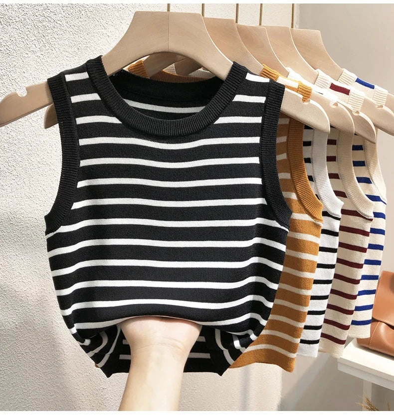 The Riviera Stripe Knit Tank from the Lavishly Me Edit at Lavishly Me