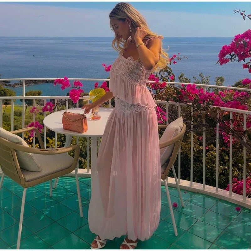 The Amalfi Lace Pant Set from the Soft & Sophisticated at Lavishly Me