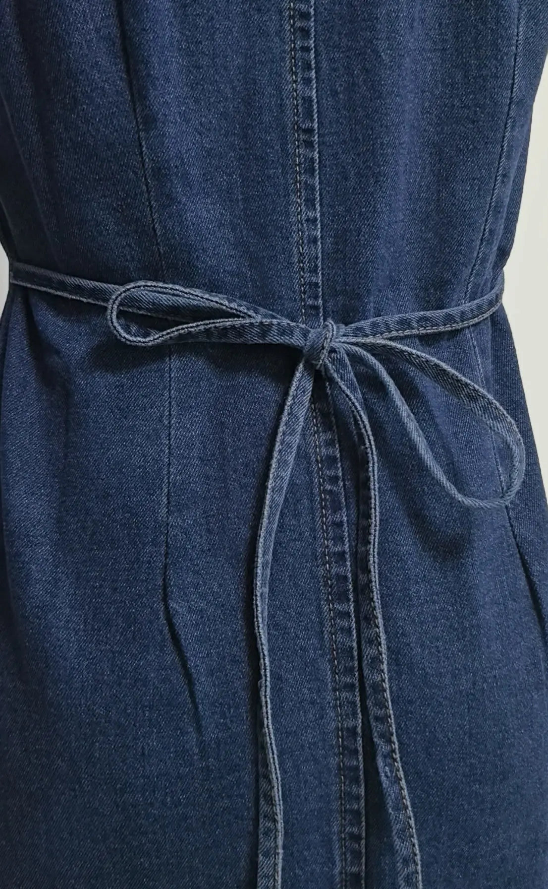 The Milano Denim Midi Dress