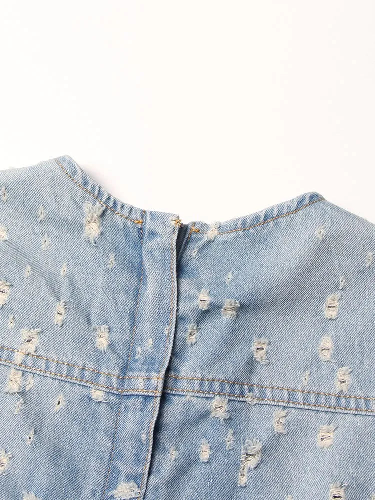 The Marlowe Cutout Denim Dress