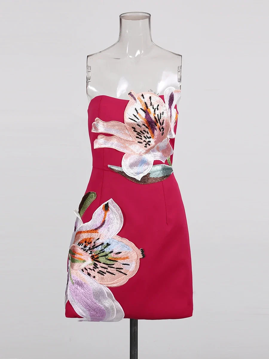 The Amara Appliqué Mini Dress from the After Dark at Lavishly Me