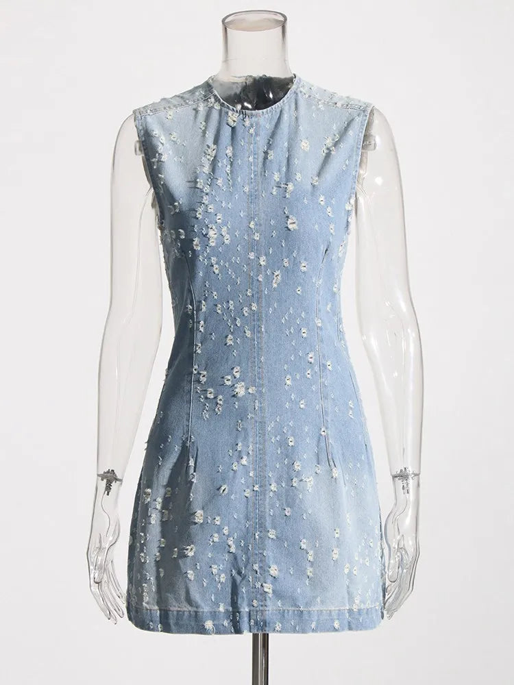 The Marlowe Cutout Denim Dress