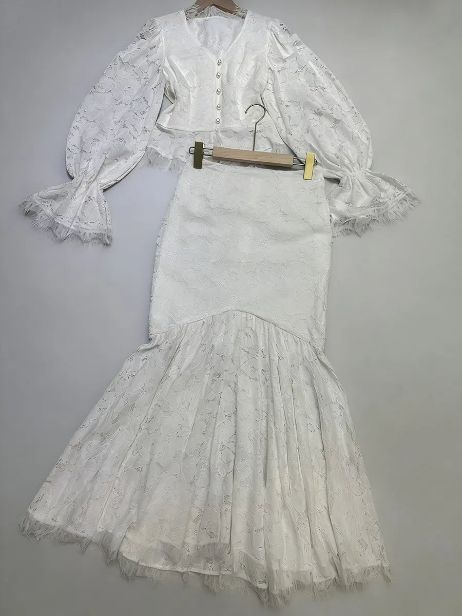 The Verona Sheer Lace Skirt Set from the After Dark at Lavishly Me