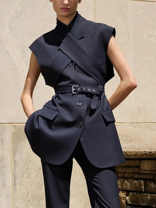 The Savoy Belted Longline Vest from the Lavishly Me Edit at Lavishly Me