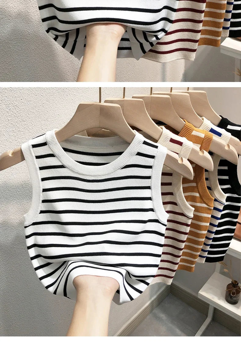 The Riviera Stripe Knit Tank from the Lavishly Me Edit at Lavishly Me