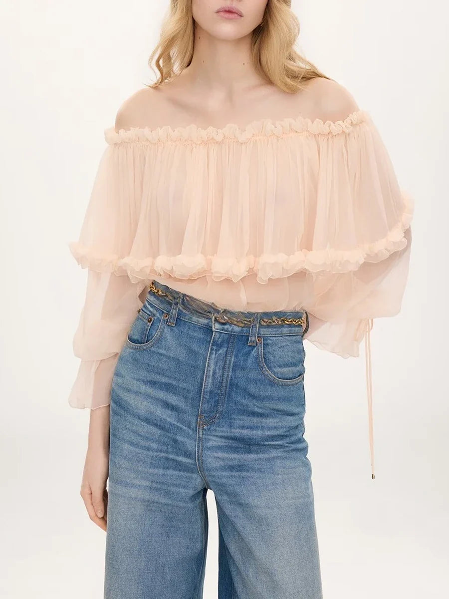 The Valencia Tiered Ruffle Blouse from the Soft & Sophisticated at Lavishly Me