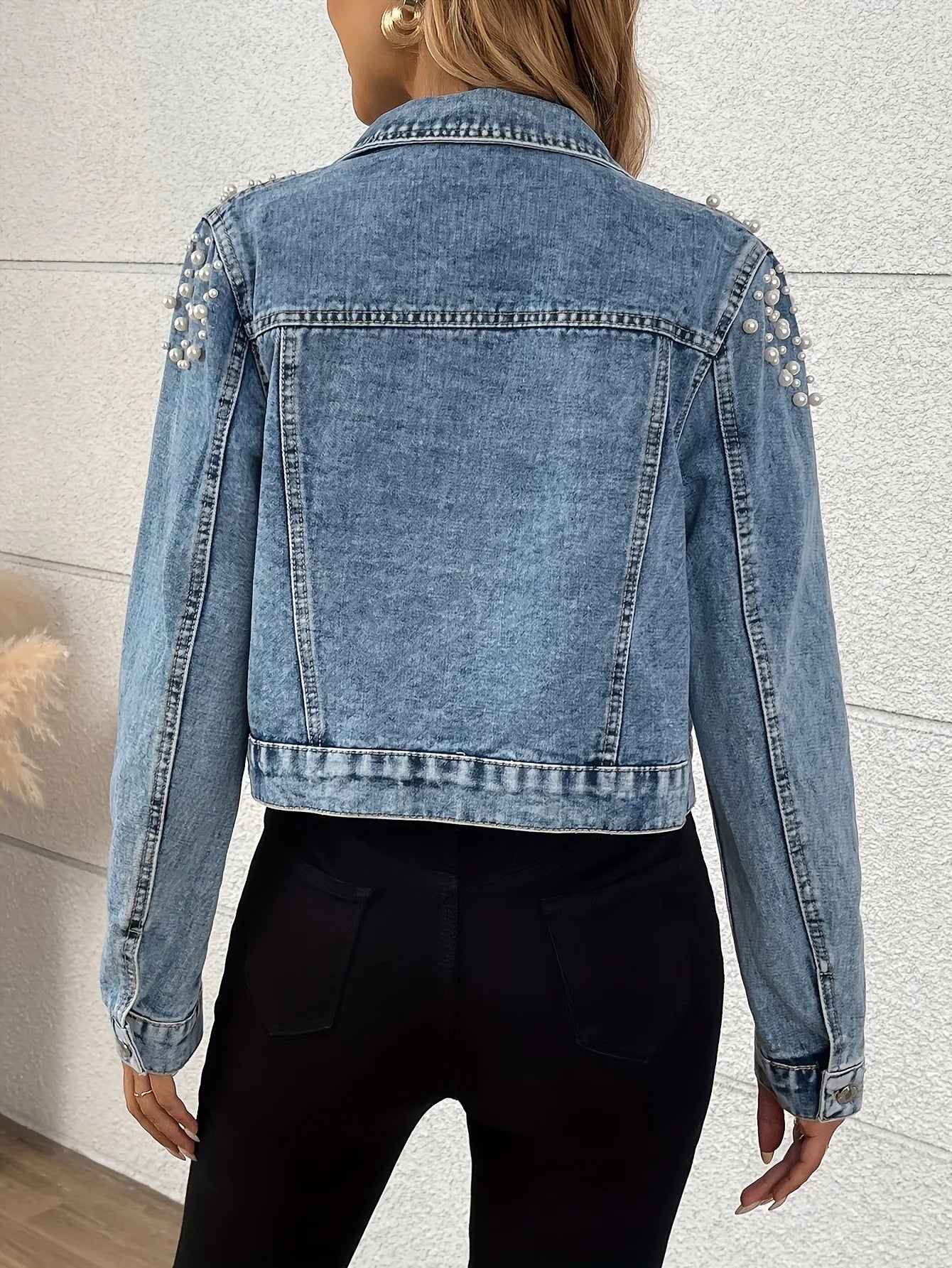 The Celeste Beaded Denim Jacket